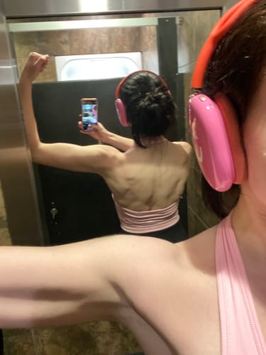 Customer photo review of Women's Void Tech™ DarK Pixie Halter Top [STRAWBERRY]