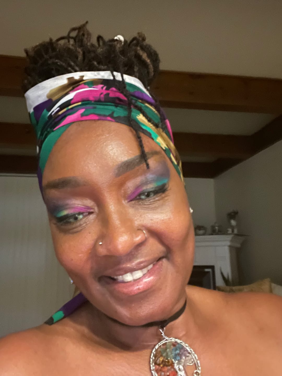 Customer photo review of Himalaya Blue Prescription Colored Contact Lenses