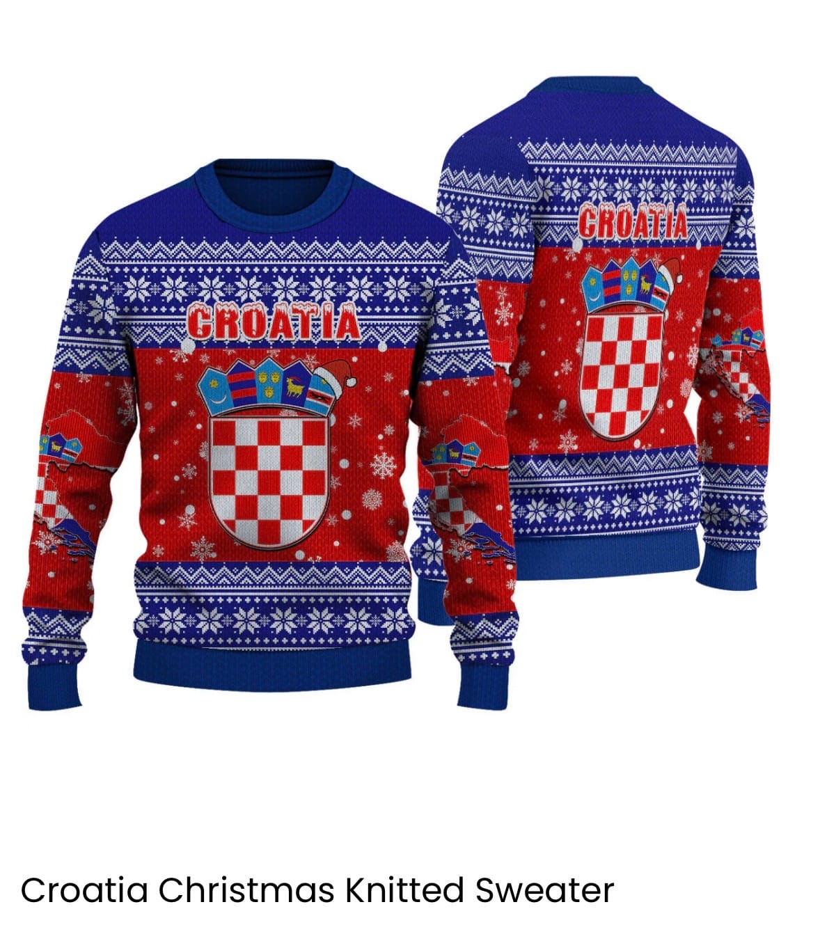 Customer photo review of Croatia Christmas Knitted Sweater
