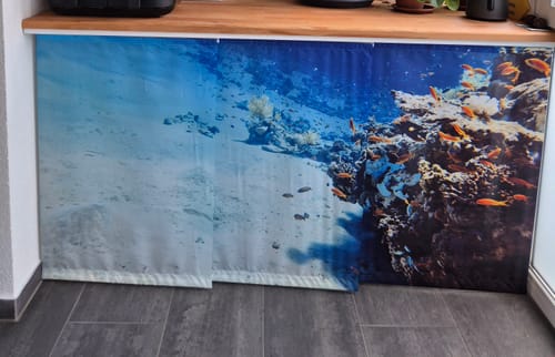 Customer photo review of Schiebegardine Motiv "Kueste Meer Sonnenuntergang"