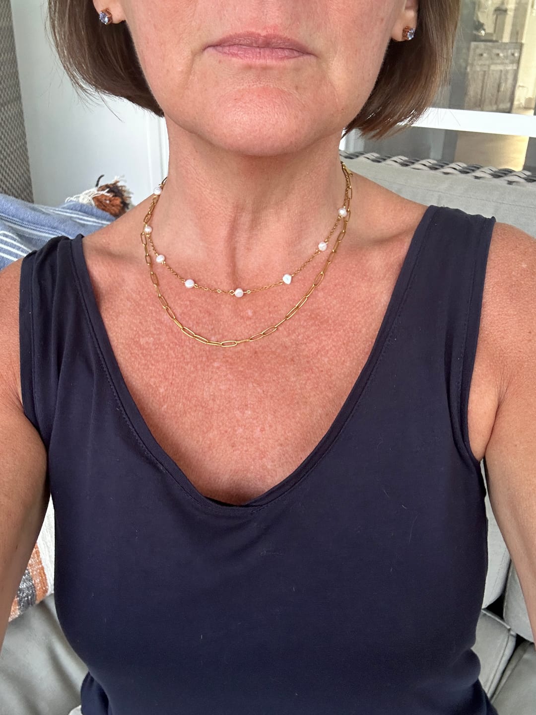 Customer photo review of Laney Pearl Necklace
