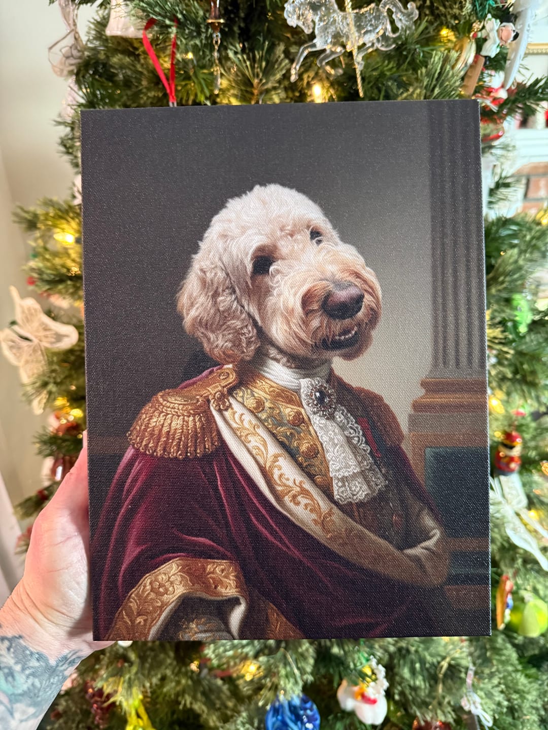 Customer photo review of Totally Custom Pet Portrait Canvas
