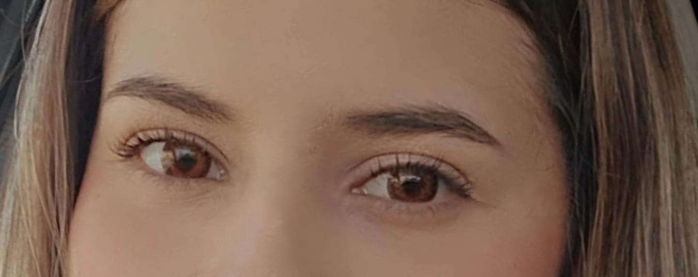 Customer photo review of New 3-Tone Hazel Brown Prescription Colored Contact Lenses