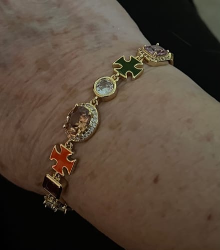 Customer photo review of Solstice Gemstone Bracelet Gold