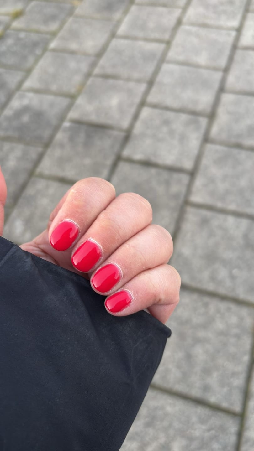 Customer photo review of Rose Red Dipping Powder