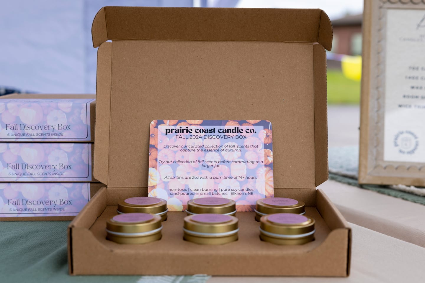 Customer photo review of 2 oz Candle Tin 6-Pack Shipping Box™