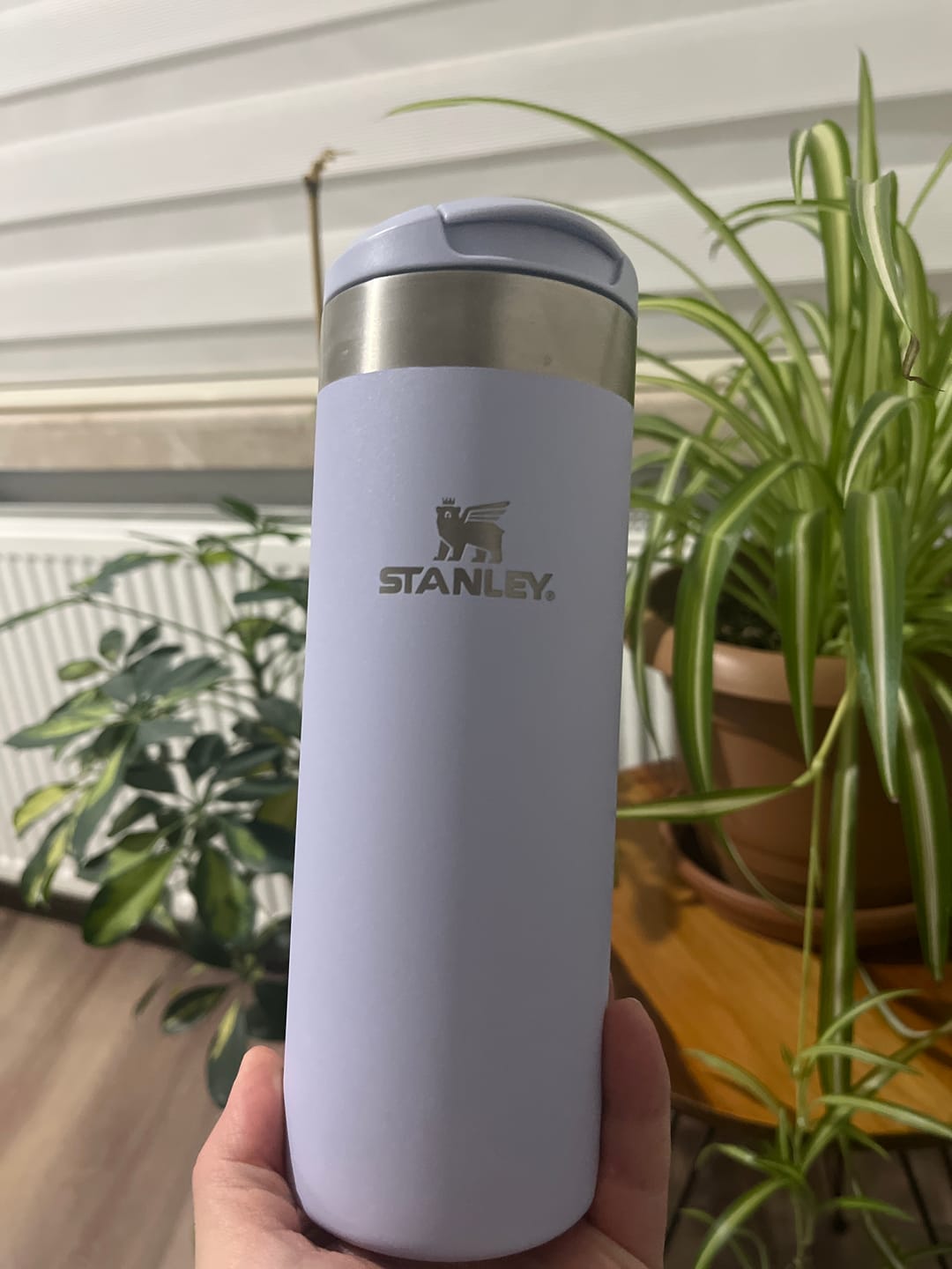 Customer photo review of Stanley The Aerolight Transit Mug Dew Drop 0.47L