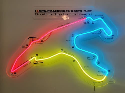 Customer photo review of Circuit De Spa-Francorchamps Neon Race Track
