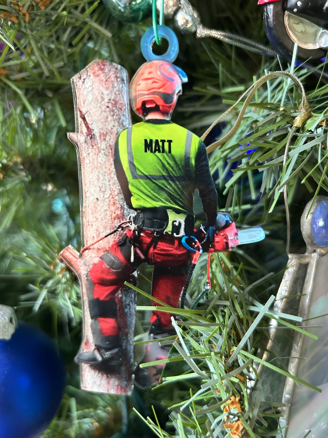 Customer photo review of Personalized Arborist Christmas Ornament - Gift For Arborist