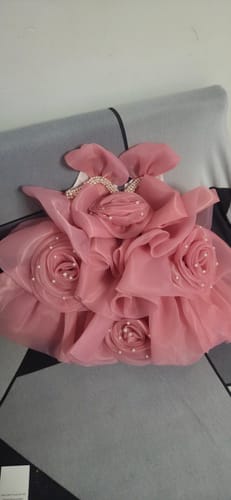 Customer photo review of Elegant Baby Girls Pink Flower Girl One-year-old Princess Toddler Beauty Pageant Dress