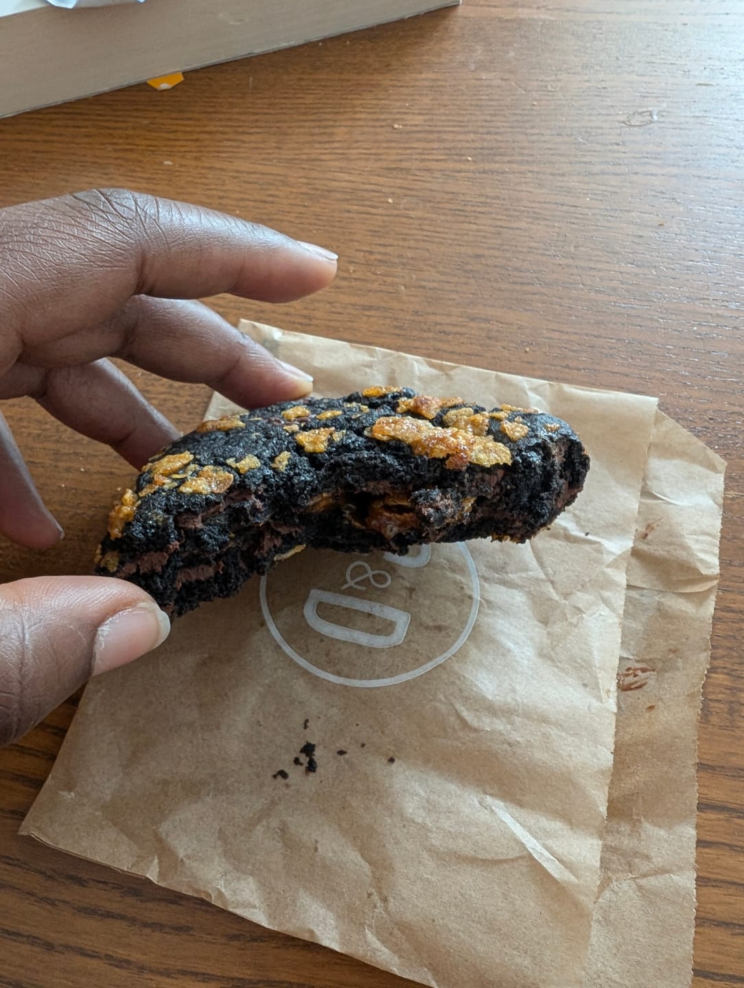 Customer photo review of Caramel Cornflake New York Cookie