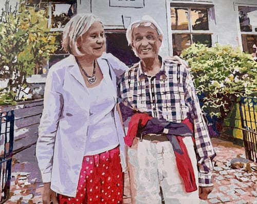 Customer photo review of Custom Portrait Paint By Numbers