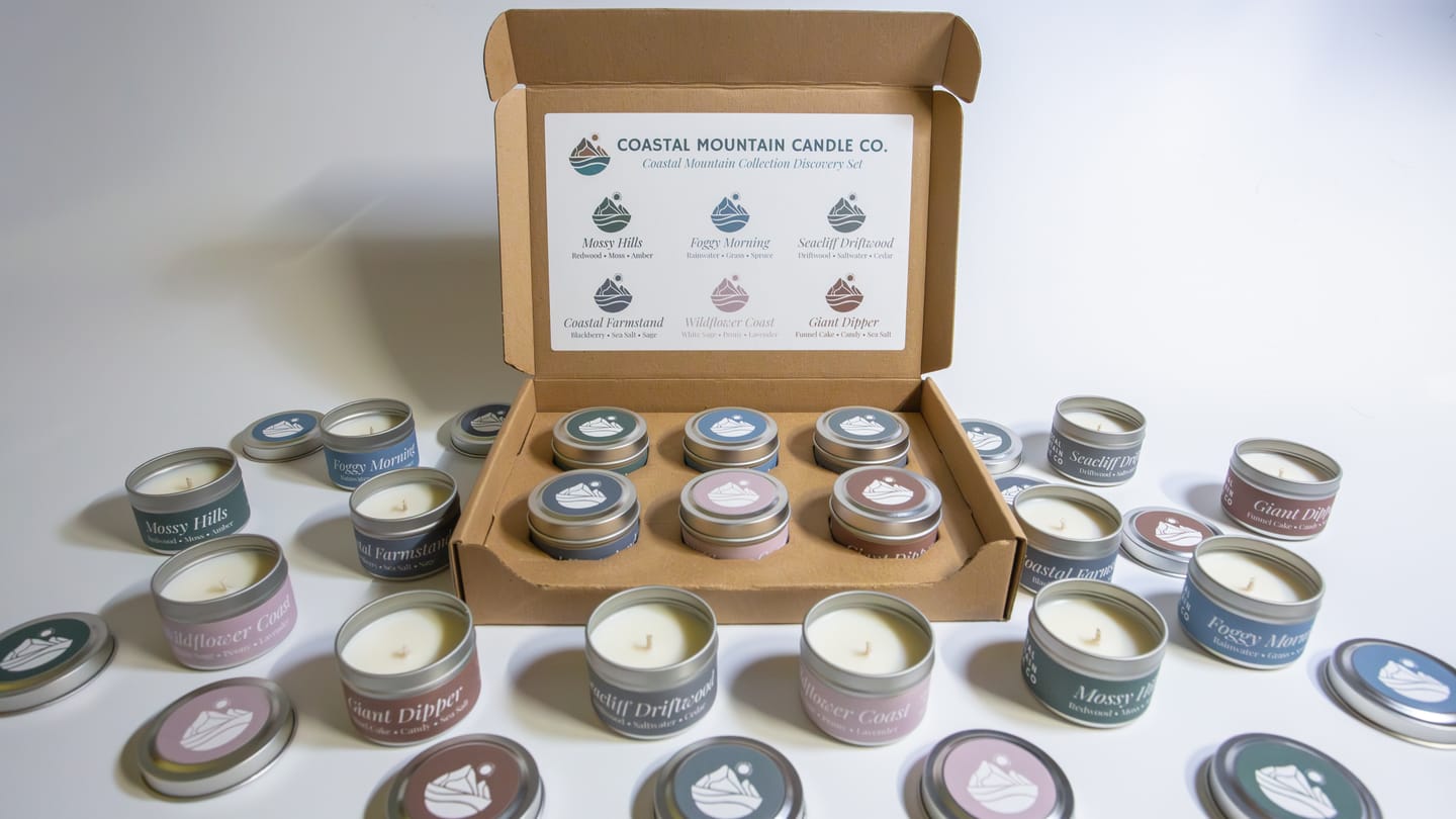 Customer photo review of 2 oz Candle Tin 6-Pack Shipping Box™