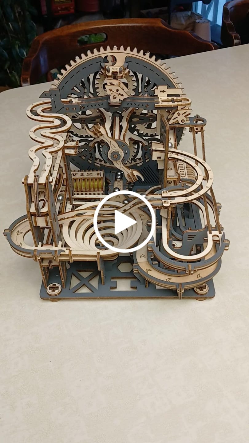 Customer video review of rokrgeek Electric Marble Run 3d wooden puzzle