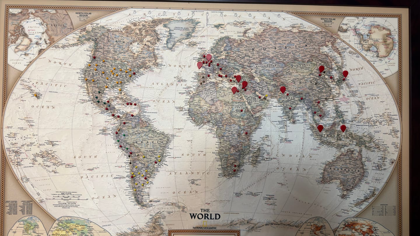 Customer photo review of Smart Pin World Map - Safari
