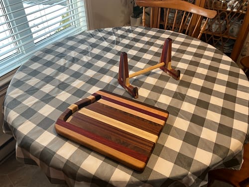 Customer photo review of 16x12" Wave Serving Board Acrylic Router Template