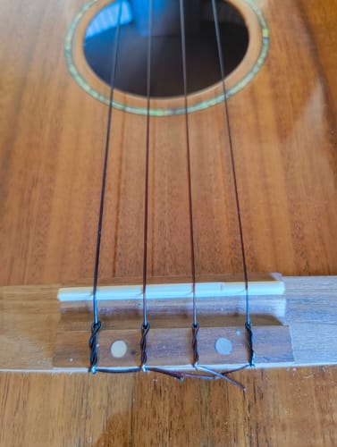 Customer photo review of BT-LG Worth Brown Tenor Low G Ukulele Strings TWO Restrings per Pack Fluorocarbon