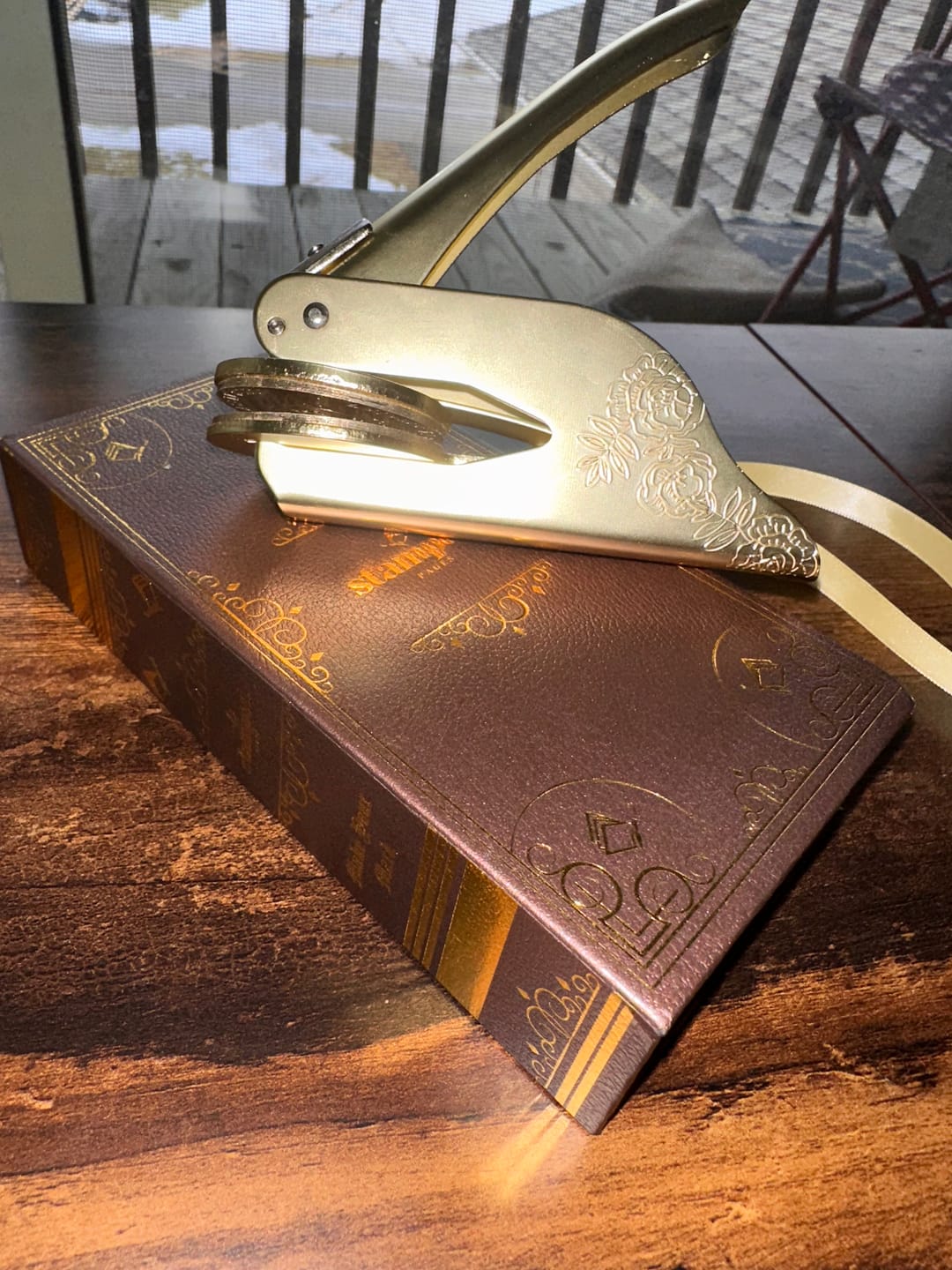 Customer photo review of Custom Book Embosser