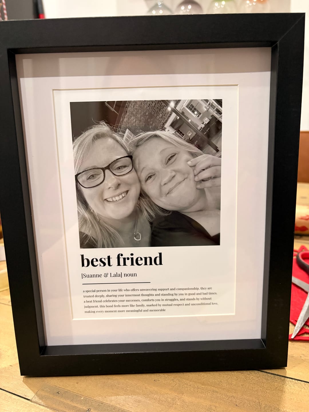 Customer photo review of Personalised Friendship Definition Photo Print
