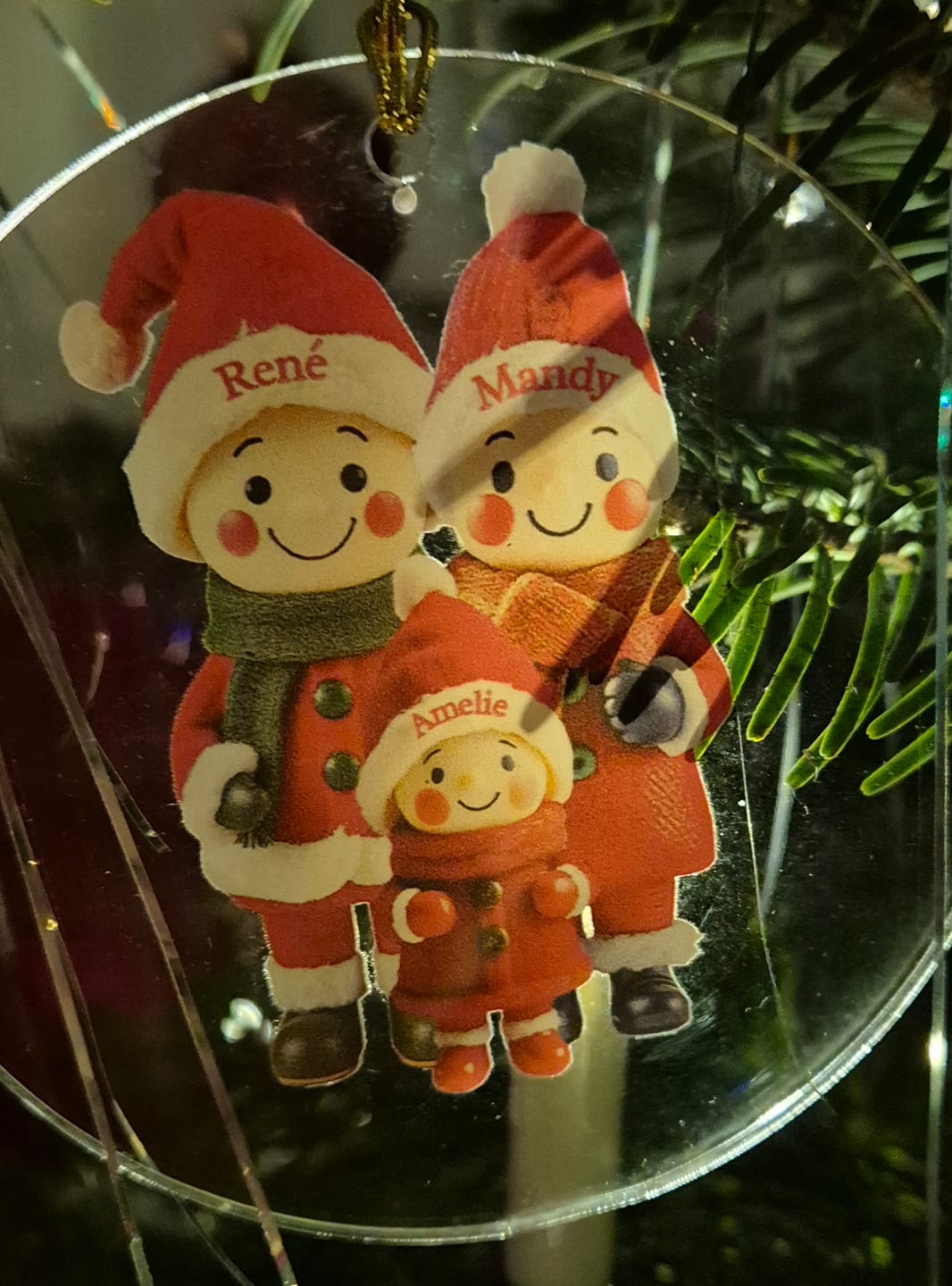 Customer photo review of Familienmitglieder mit 1-9 Personen - Personalisierter Baumschmuck