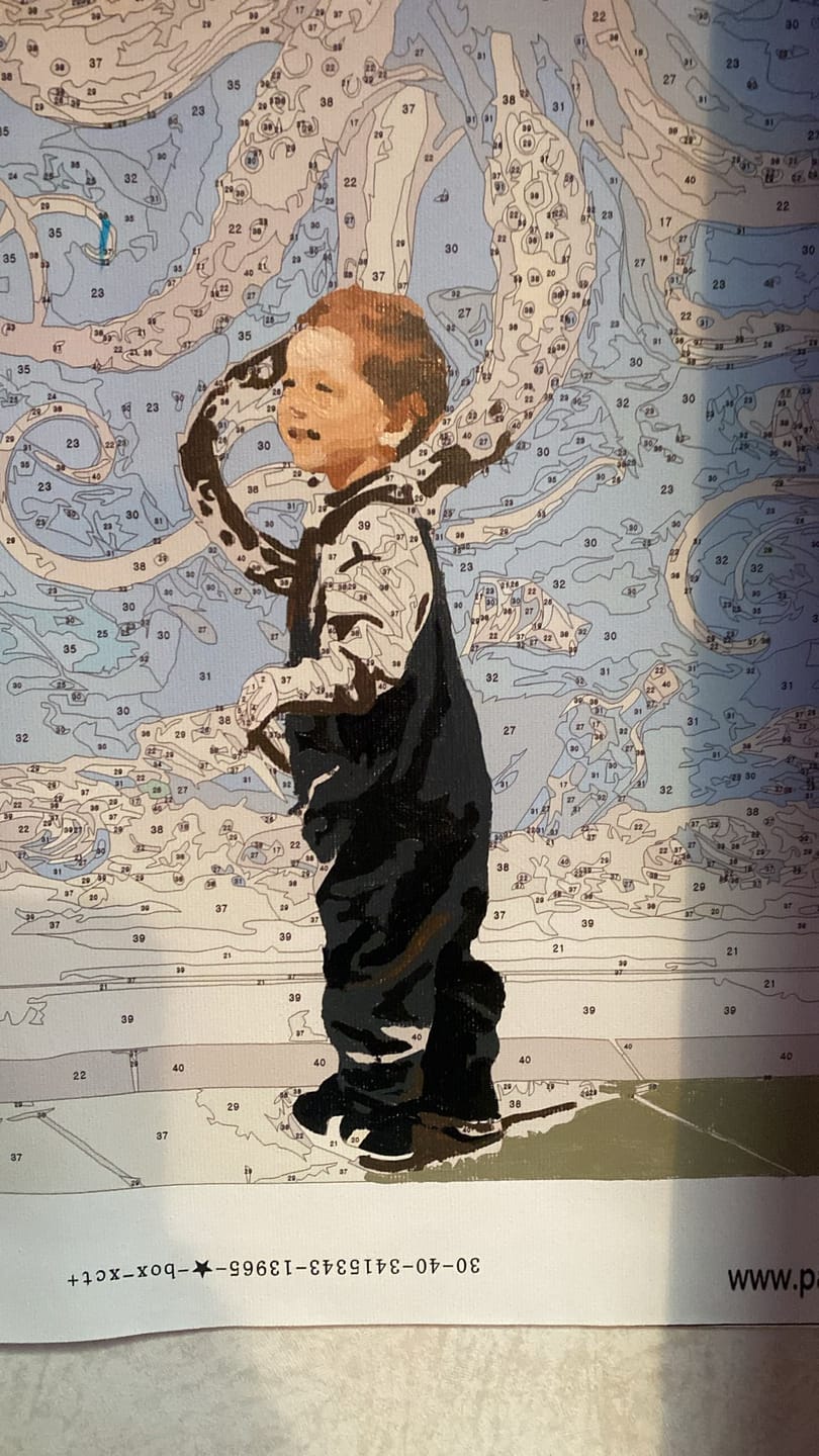 Customer photo review of Custom Paint By Numbers Kit | Just Upload Your Photo!