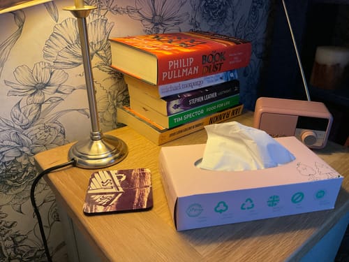 Customer photo review of Recycled Facial Tissues