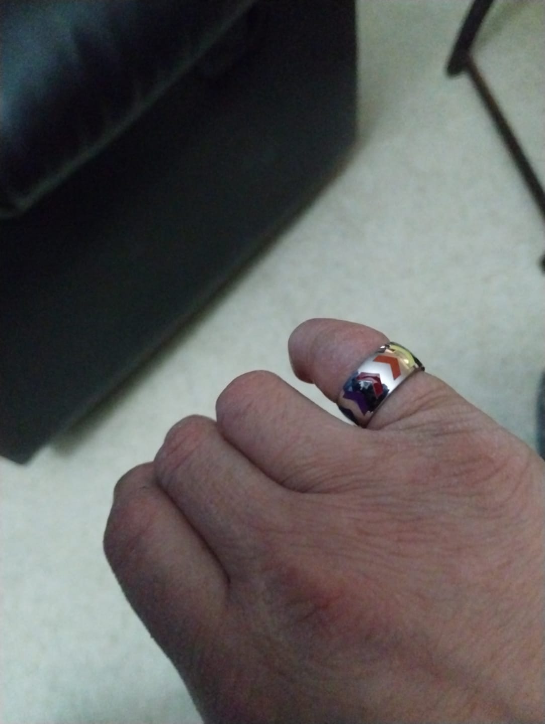 Customer photo review of Rainbow Arrows Ring
