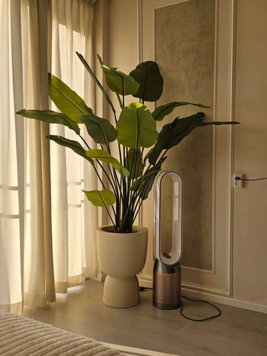 Customer photo review of Bloempot Elho Amber pure coupe 41cm Linnen wit