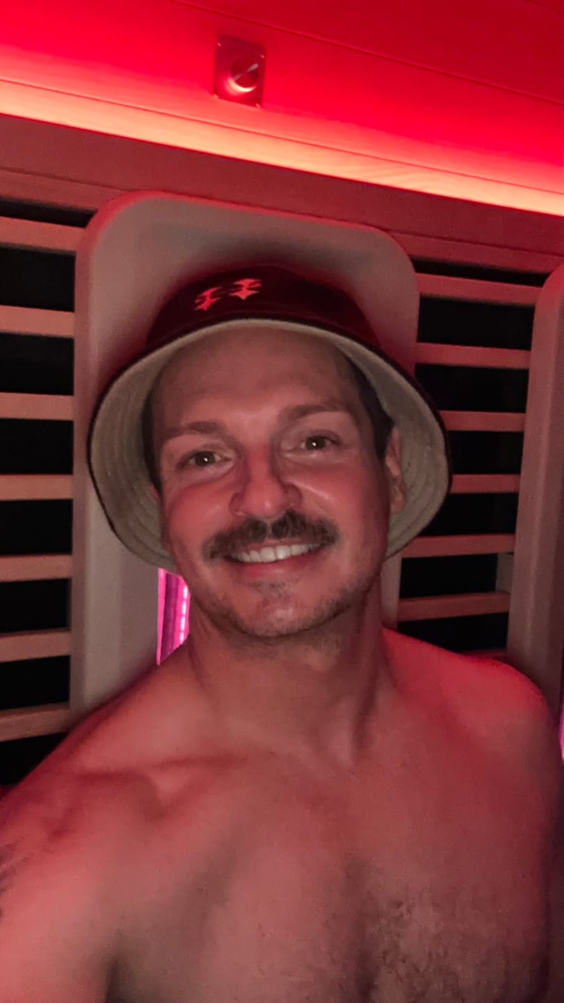 Customer photo review of The Halo Sauna Hat