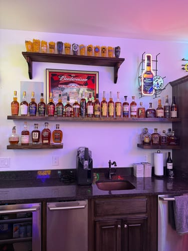 Customer photo review of Rustic Floating Shelves