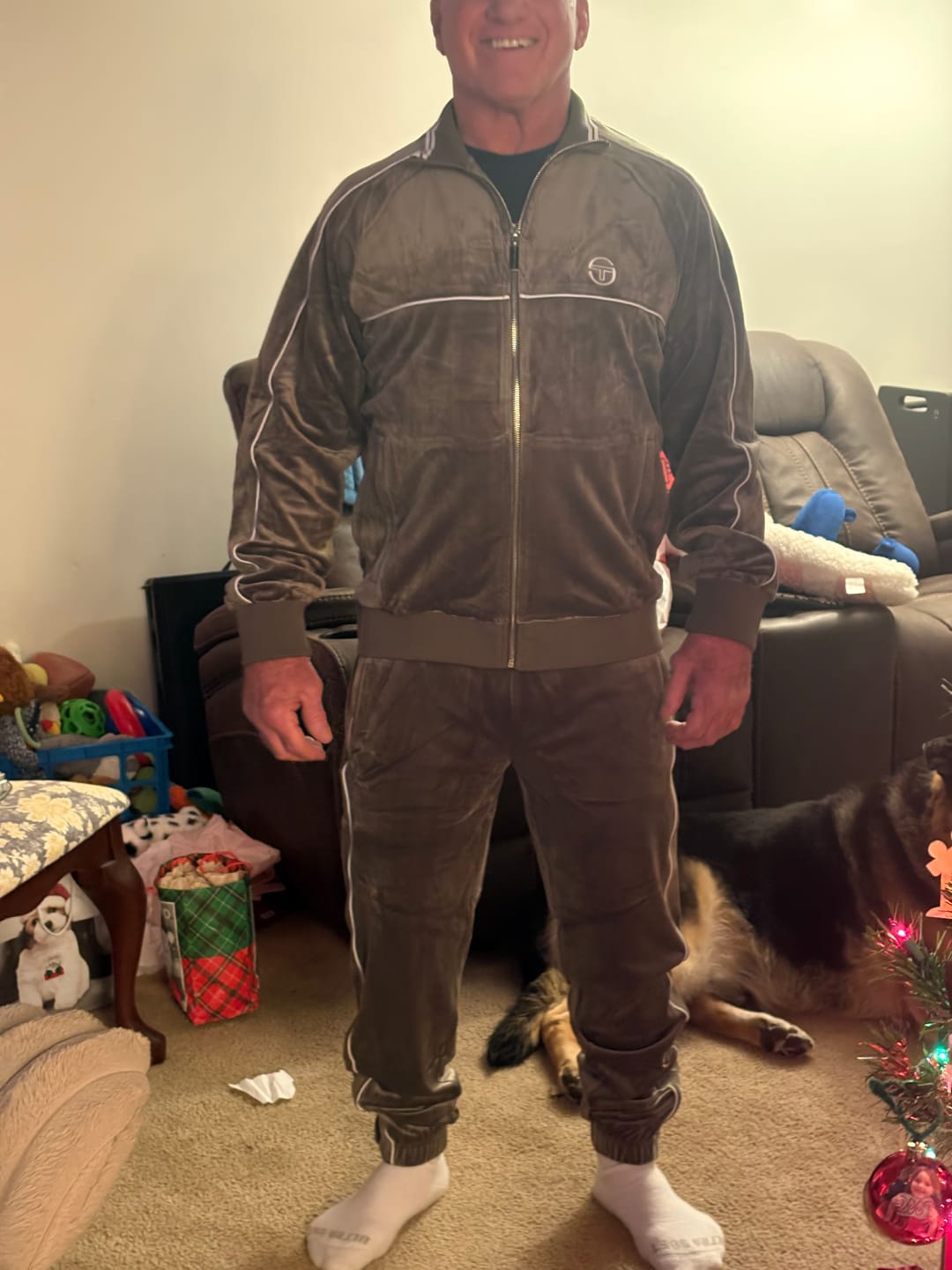 Customer photo review of Lioni Track Pant- Morel