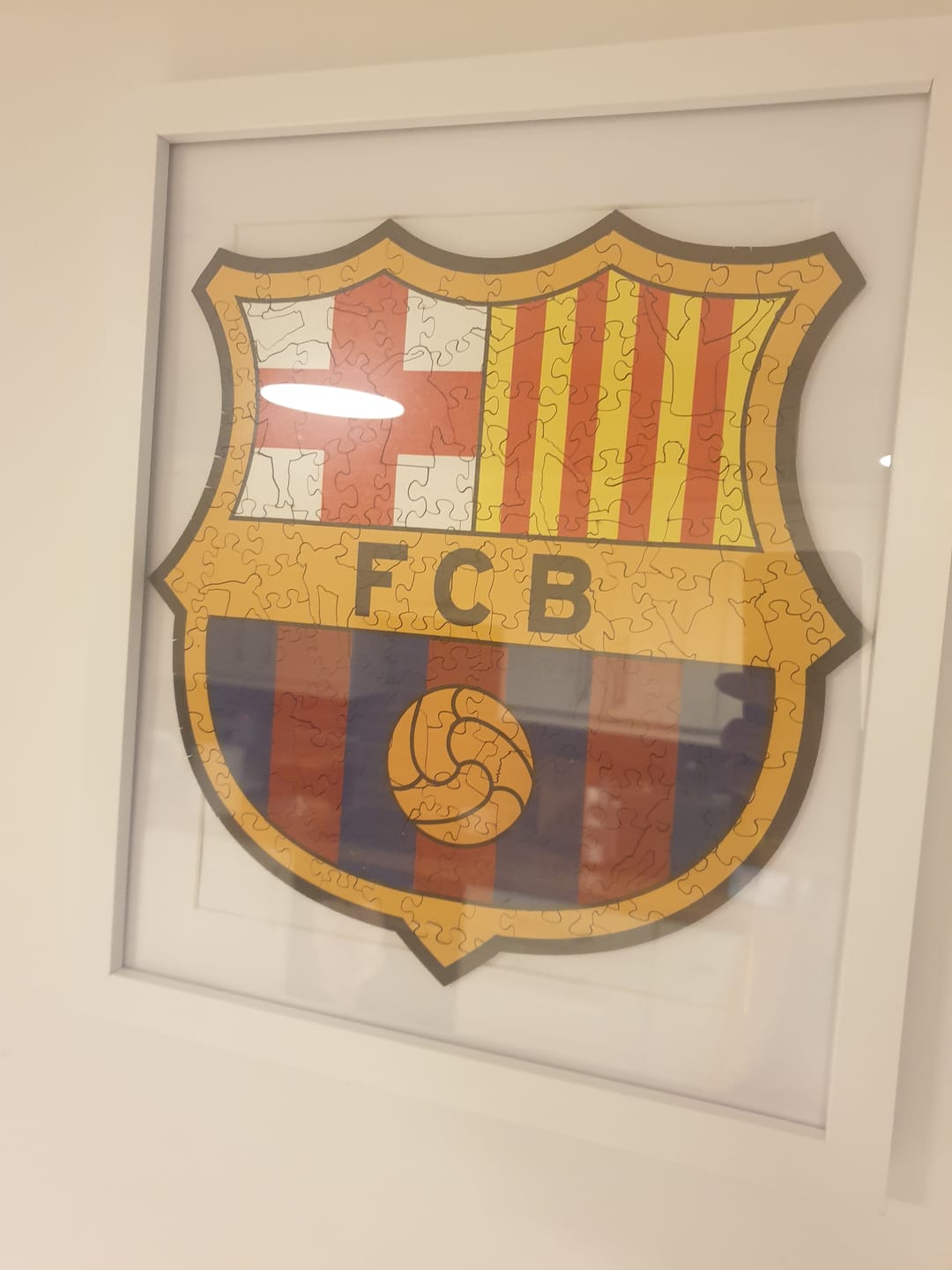 Customer photo review of FC Barcelona® Logo - Wooden Puzzle