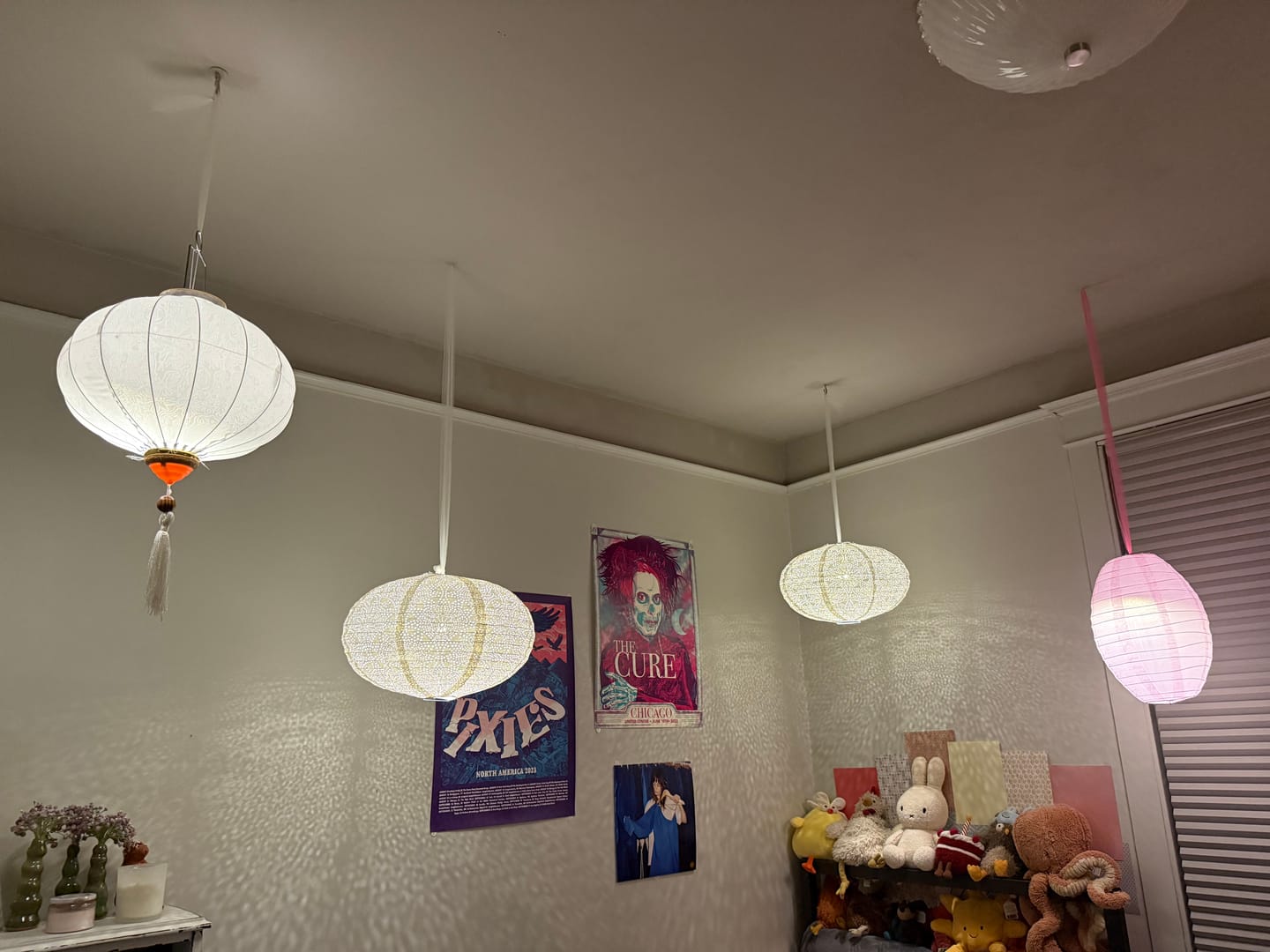 Customer photo review of Pink Kawaii Unique Paper Lantern, 10-inch x 14-inch