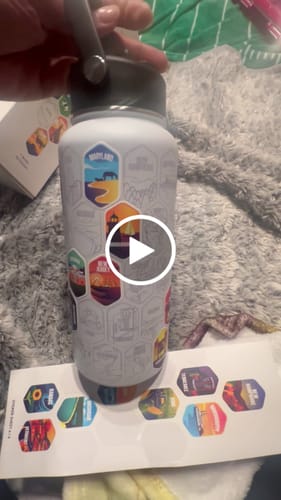 Customer video review of Lets Wander™ 50 States Of The USA Water Bottle + Stickers