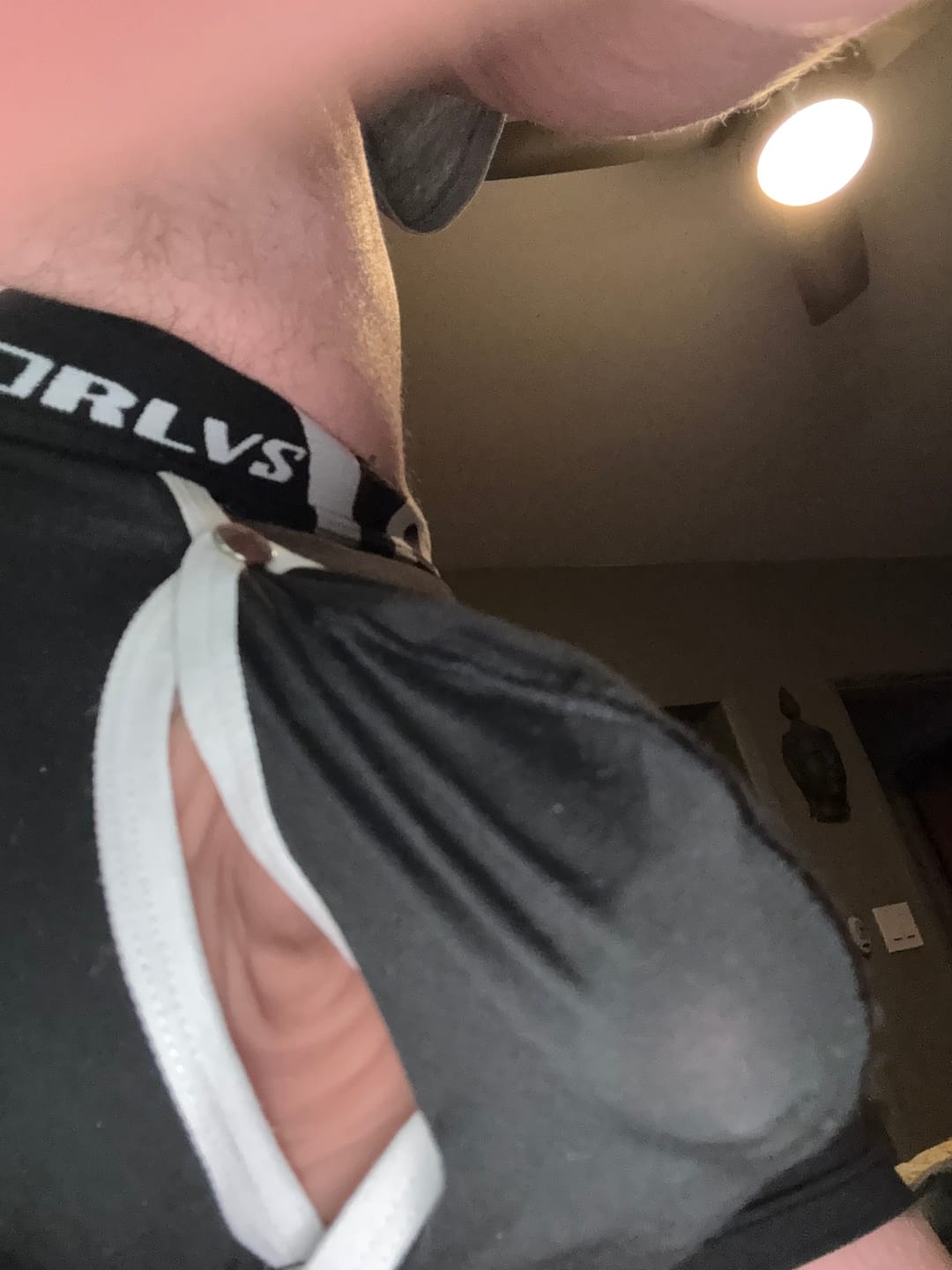 Customer photo review of Men's Detachable Pouch Easy-Access Open Fly Modal Split-Crotch Boxers Briefs