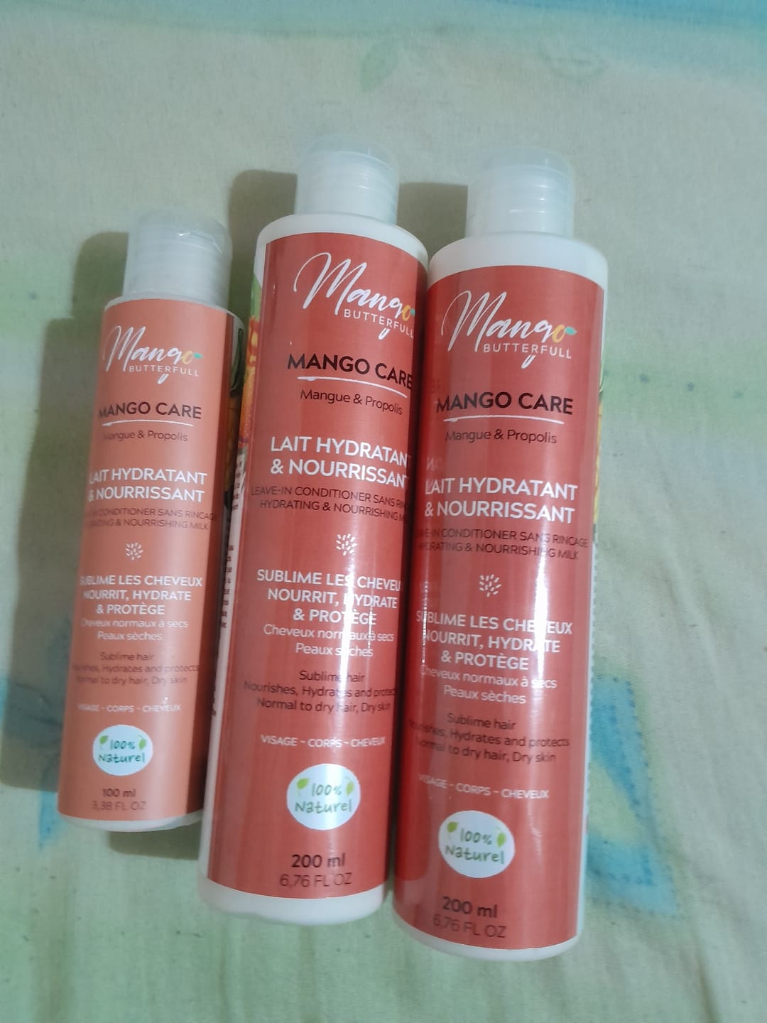 Customer photo review of Lait hydratant et nourrissant - CARE
