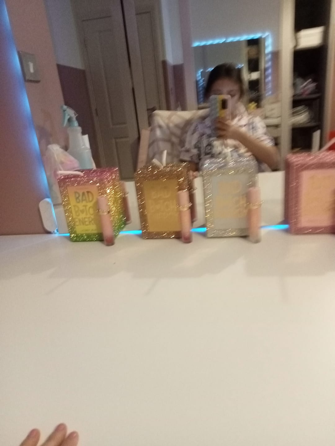 Customer photo review of P. Louise Crystal Bad Bitch Energy Lip Duo