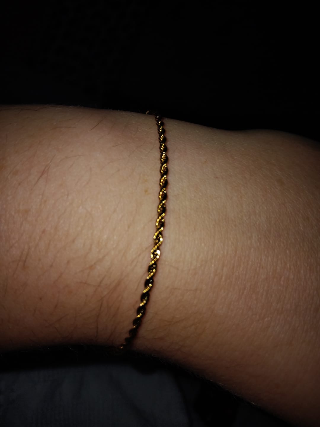 Customer photo review of Rope Chain Bracelet in Gold