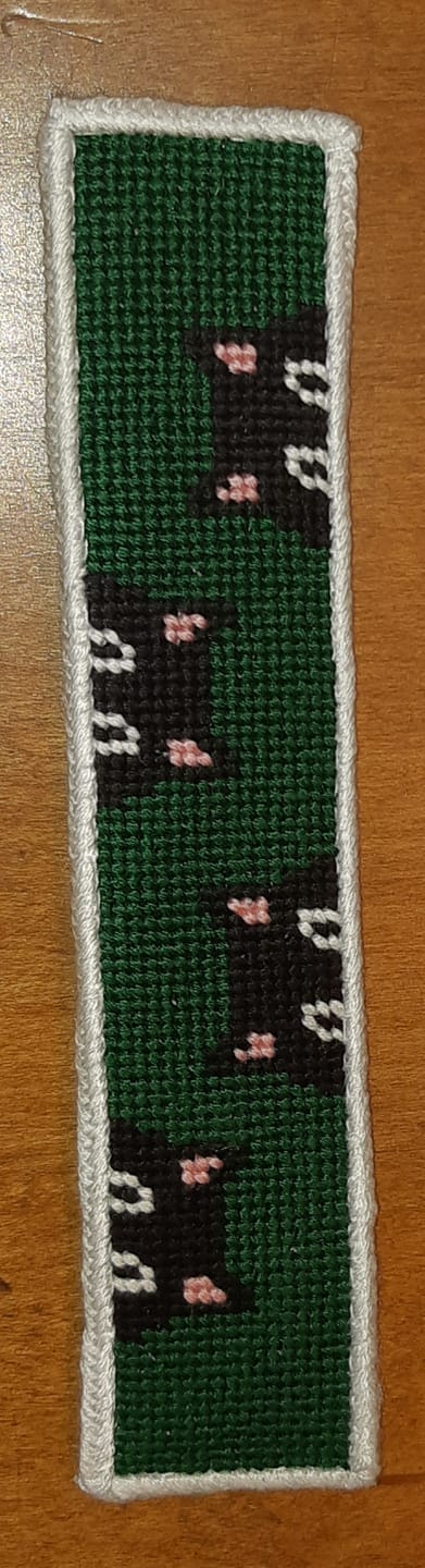 Customer photo review of Cats Key Fob Needlepoint Kit
