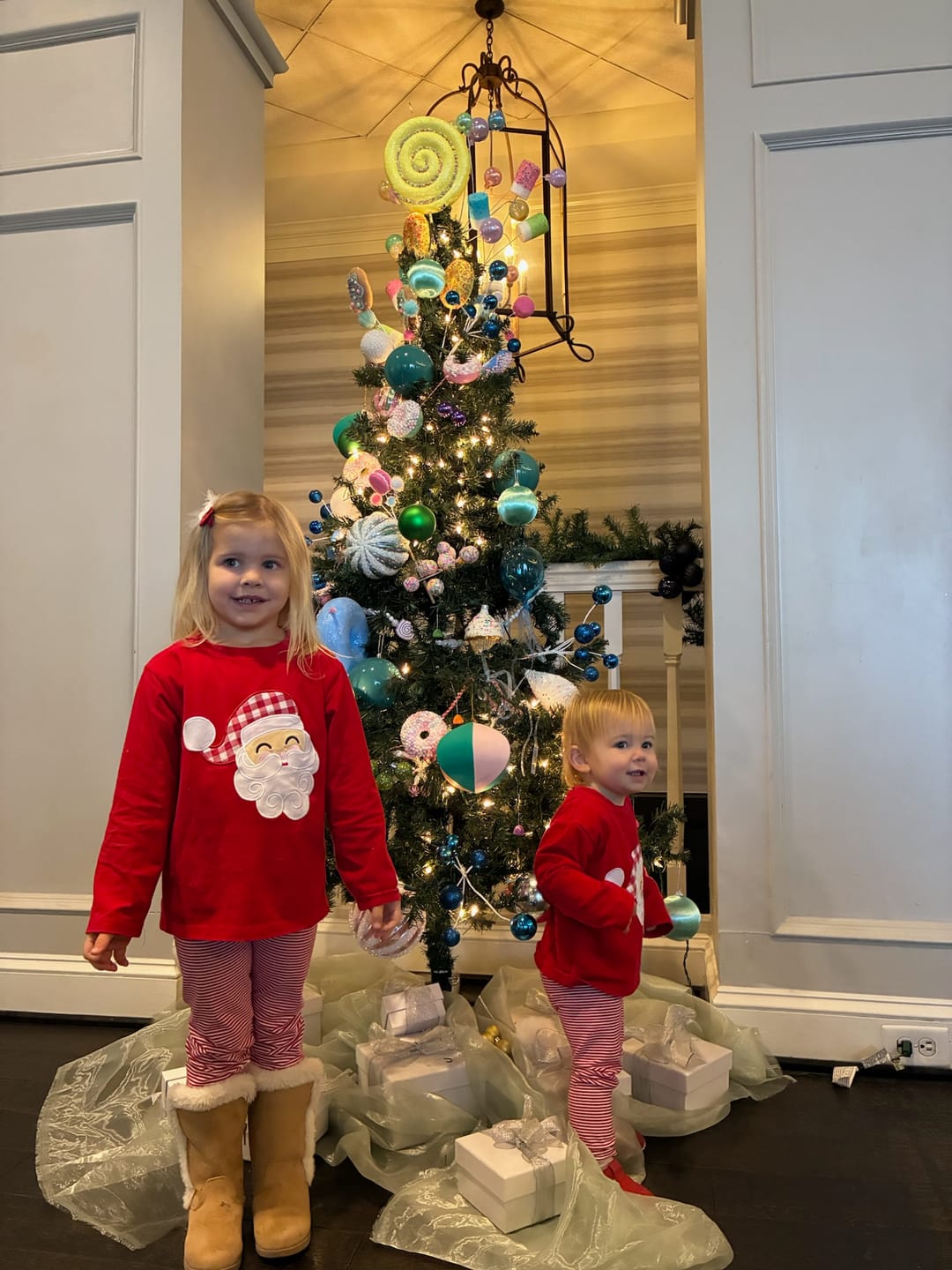 Customer photo review of Happy Santa Red Long Sleeve Shirt