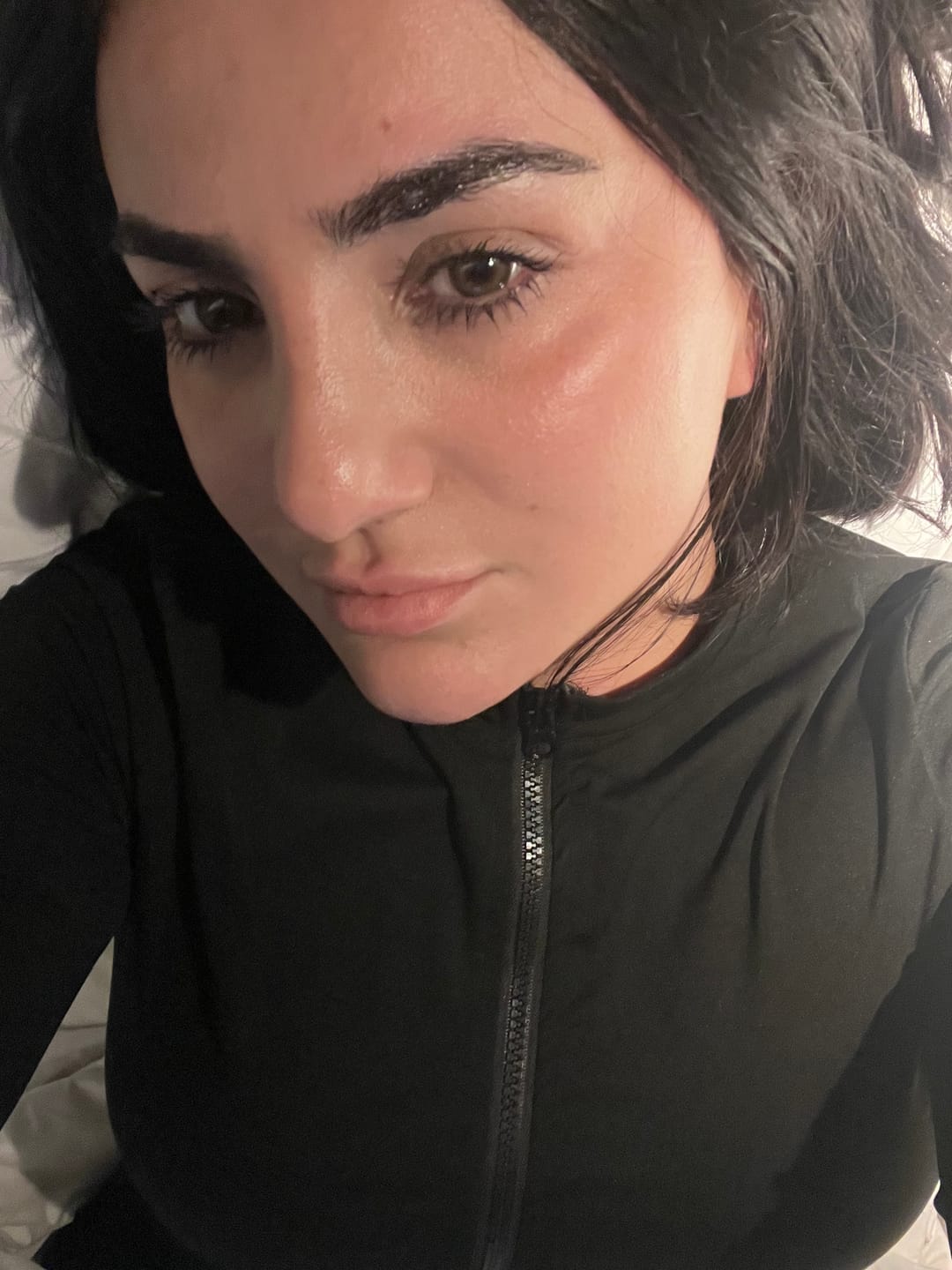 Customer photo review of Amber Gray Prescription Contact Lenses
