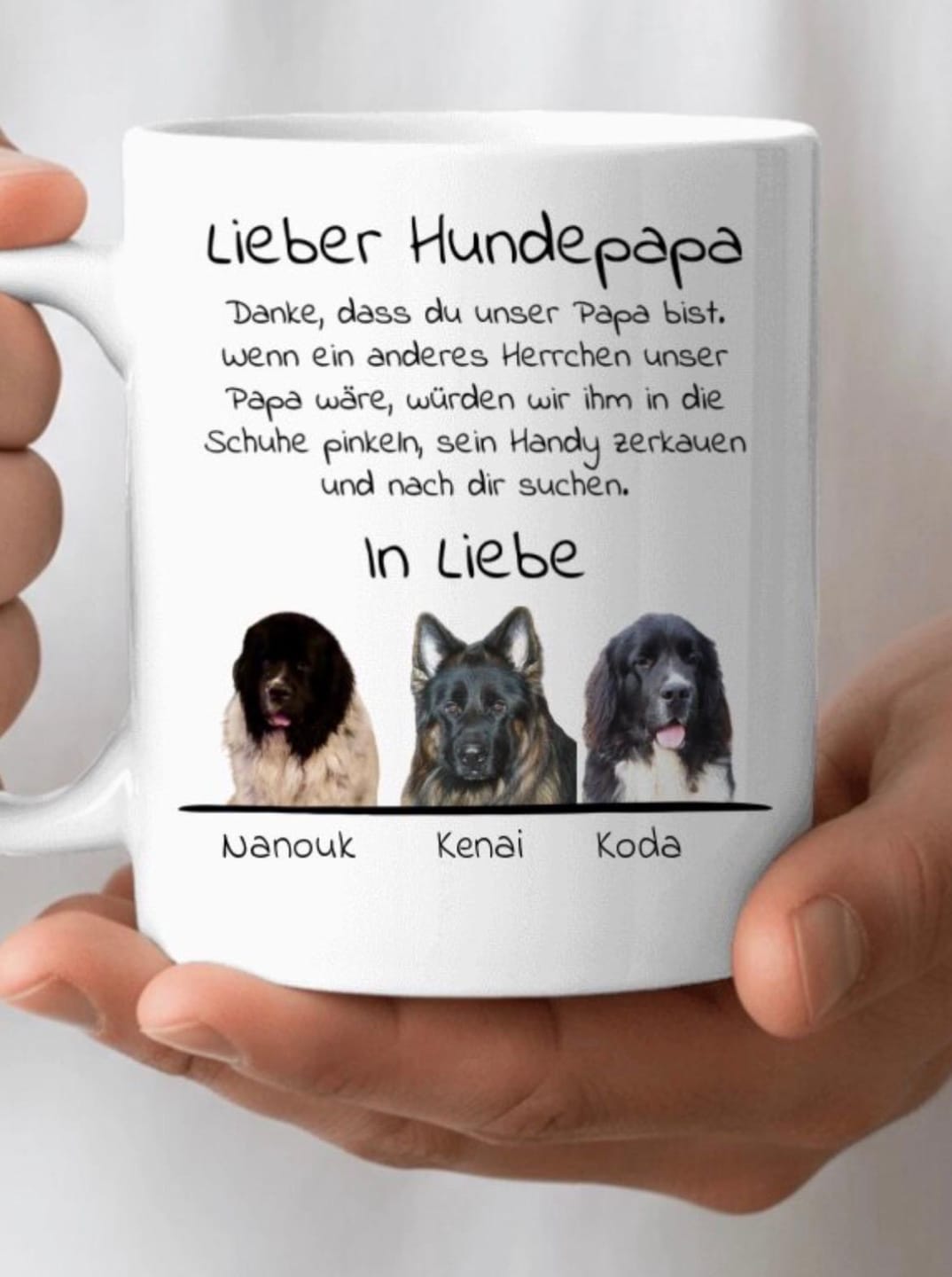 Customer photo review of Lieber Hundepapa - Individuelle Tasse