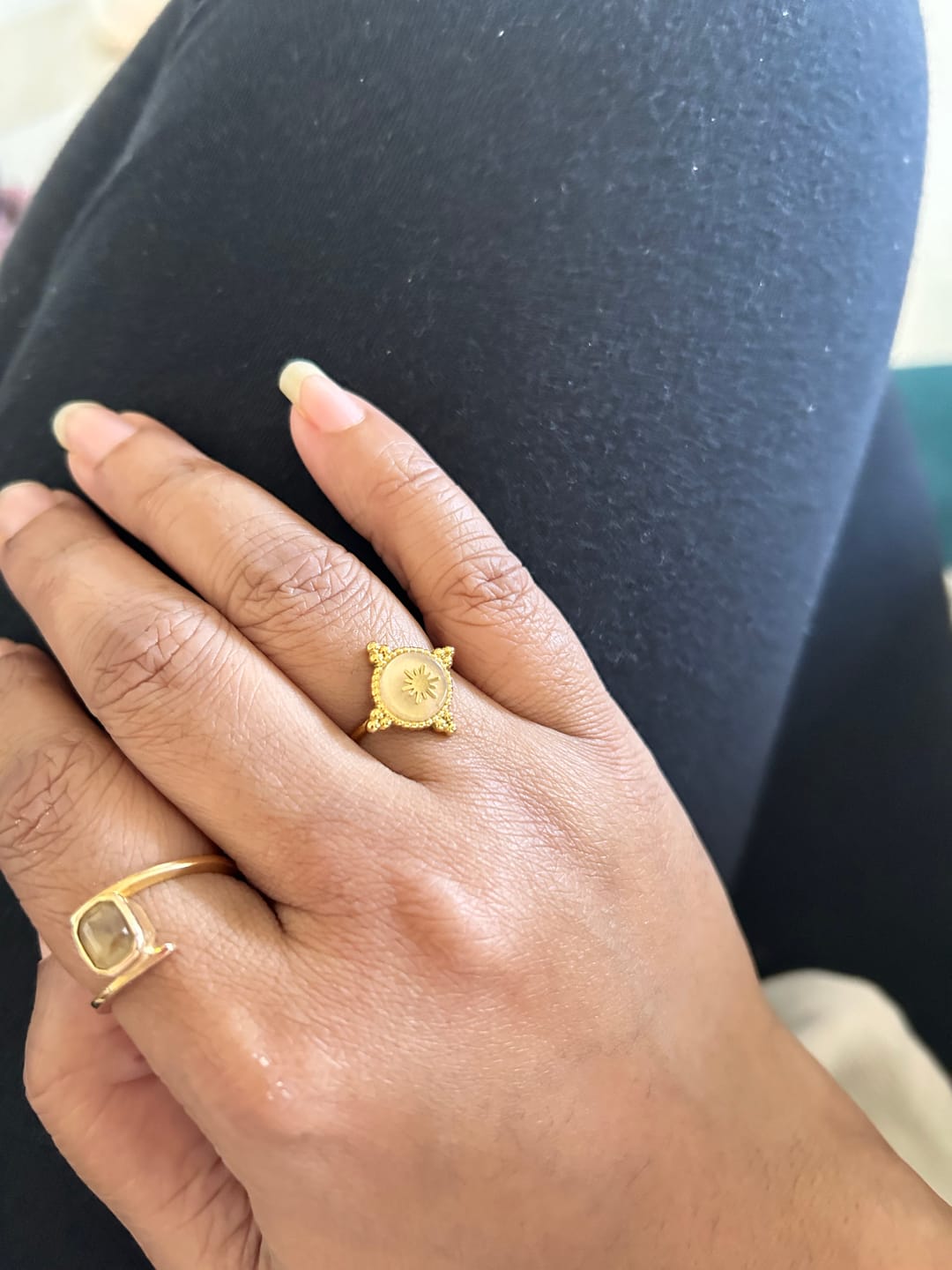 Customer photo review of Golden Snowflake Vintage Ring