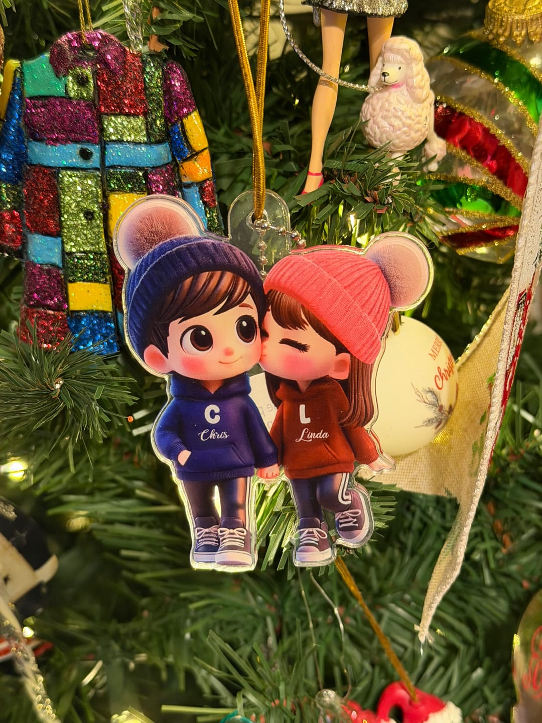 Customer photo review of Our Love Story, Freshly Baked - Personalized Acrylic Ornament, Anniversary Christmas Wedding Gifts