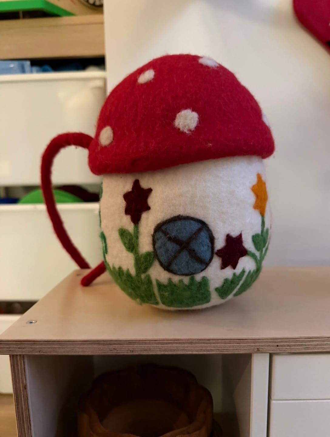 Customer photo review of Felt Mushroom Toadstool Bag