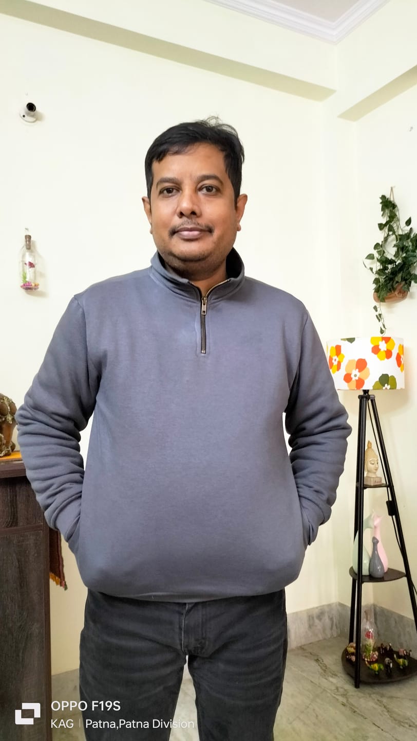 Customer photo review of Unisex Grey Zip Neck Sweatshirt