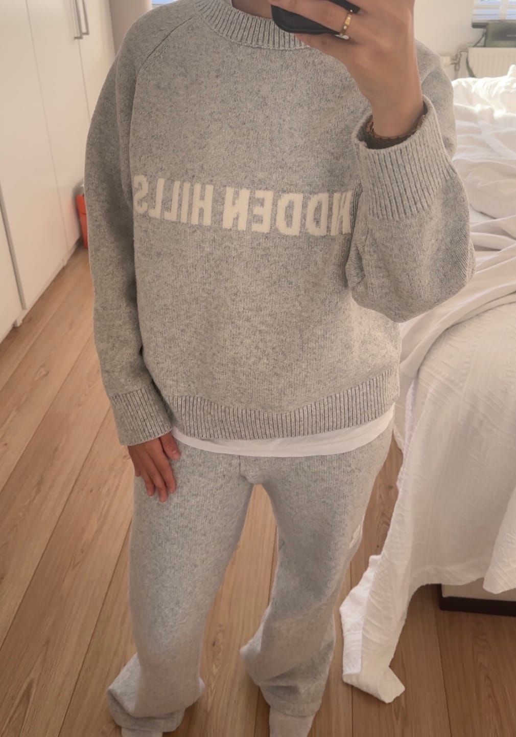 Customer photo review of KNIT SWEATER LIGHT GREY