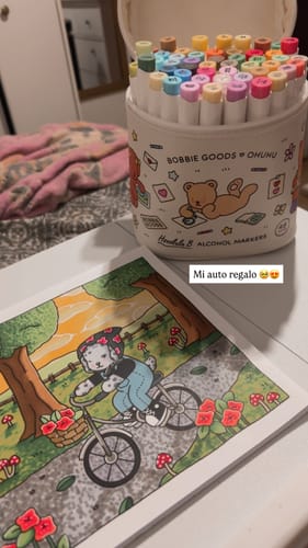 Customer photo review of Ohuhu - Set 48 Marcadores al Alcohol Honolulu B Doble Punta Bobbie Goods Edition