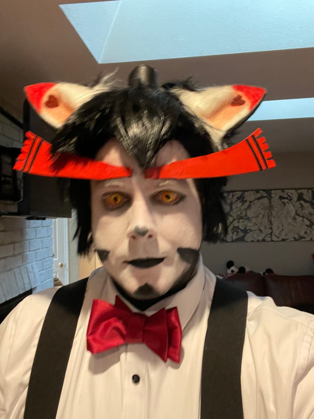 Customer photo review of Halloween DragonMaid Yellow Colored Contact Lenses