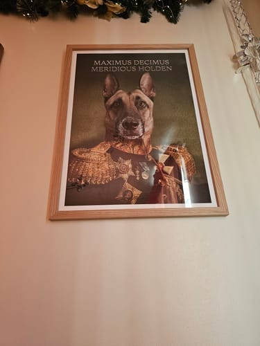 Customer photo review of The General - Custom Vintage Pet Portrait